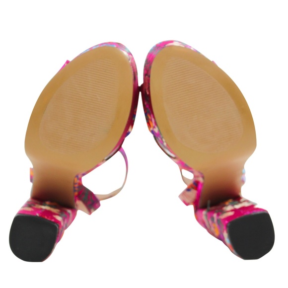 Steve Madden Floral Platform Sandal Block Heel - Picture 7 of 7